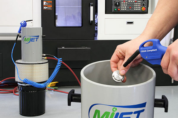 MiJET Parts Cleaner with hand holding part